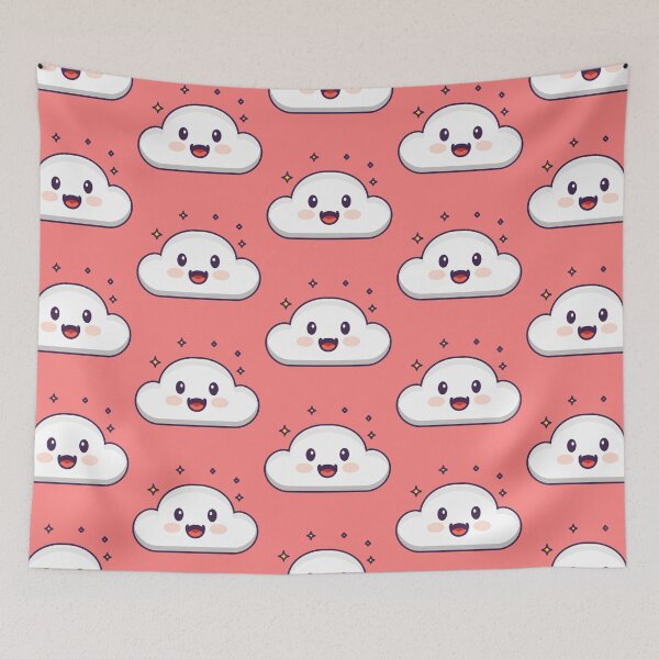 Item preview, Cute Kawaii Cloud Pattern designed and sold by PatternInArt.