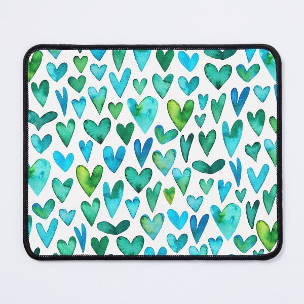 Item preview, Pattern of Blue and Green Hearts designed and sold by MissQuiss.