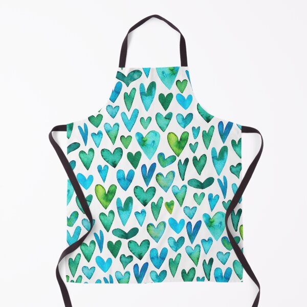 Item preview, Pattern of Blue and Green Hearts designed and sold by MissQuiss.