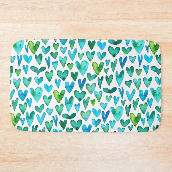 Item preview, Pattern of Blue and Green Hearts designed and sold by MissQuiss.