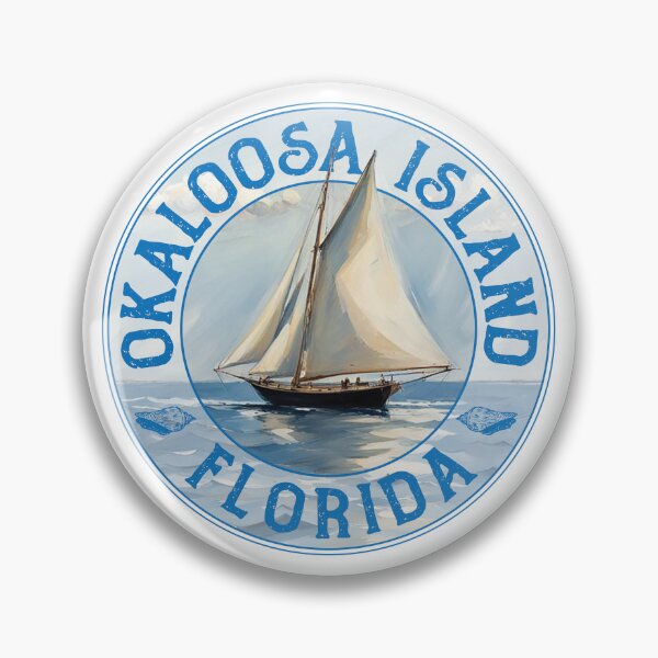 Item preview, Okaloosa Island Florida Vintage Sailboat Design designed and sold by Futurebeachbum.