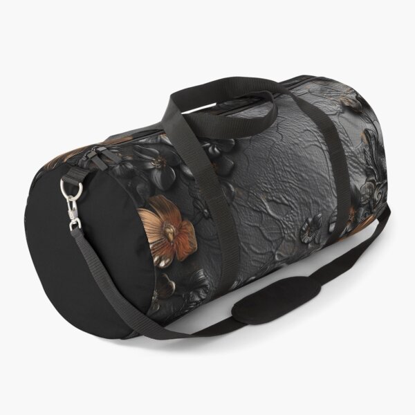 Item preview, Black leather texture, golden flowers and leaves designed and sold by Fantasyplus.