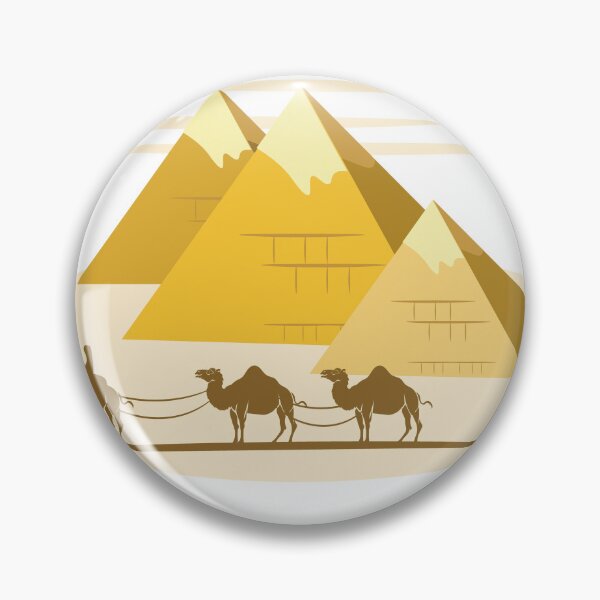 Item preview, three camels pulling a cart with a pyramid in the background designed and sold by Enga6.