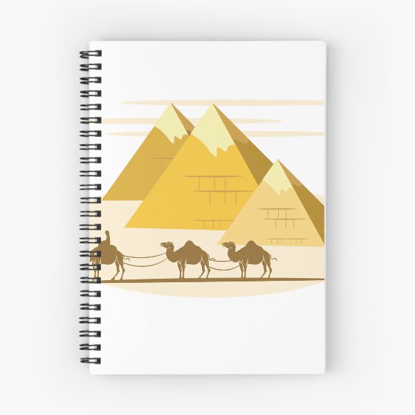 Item preview, three camels pulling a cart with a pyramid in the background designed and sold by Enga6.