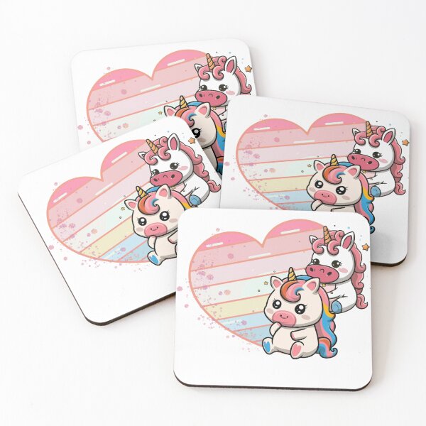 Item preview, cute sweet unicorns with hearts designed and sold by justine-bmw.