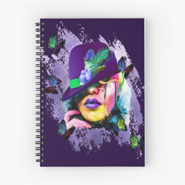 Item preview, Abstract Butterfly Lady with Hat,  Bohemian design, Abstraction, bold colorful abstract playful design inspired by nature designed and sold by Adri Barnard.