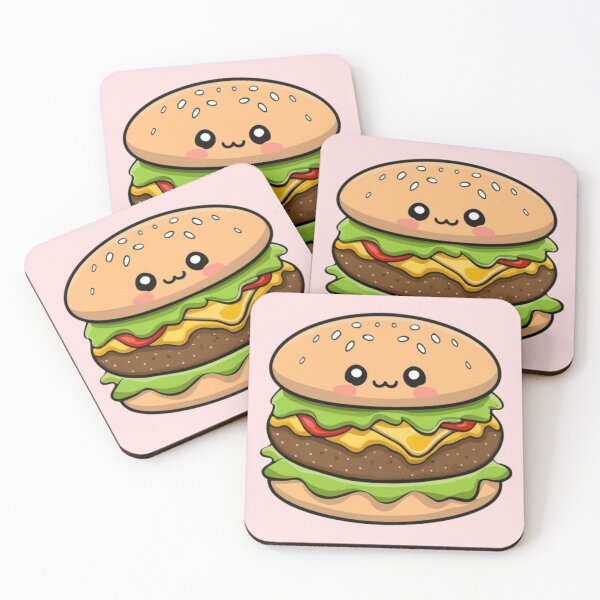 Item preview,  Cute Kawaii Burger Pattern designed and sold by PatternInArt.