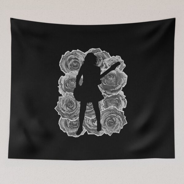Item preview, Girl Plays The Guitar Roses Background designed and sold by Paula-Ziolek.