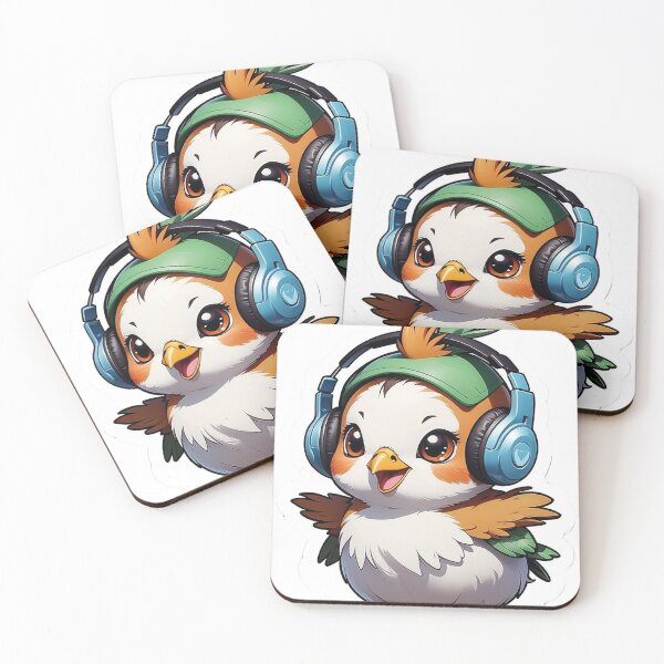 Item preview, cute quail wearing headphone,awesome full color, singing designed and sold by brokenpones.
