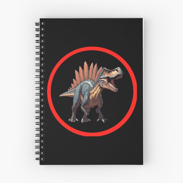 Item preview, Spinosaurus in Black Circle with Red Border designed and sold by FlutterByH.