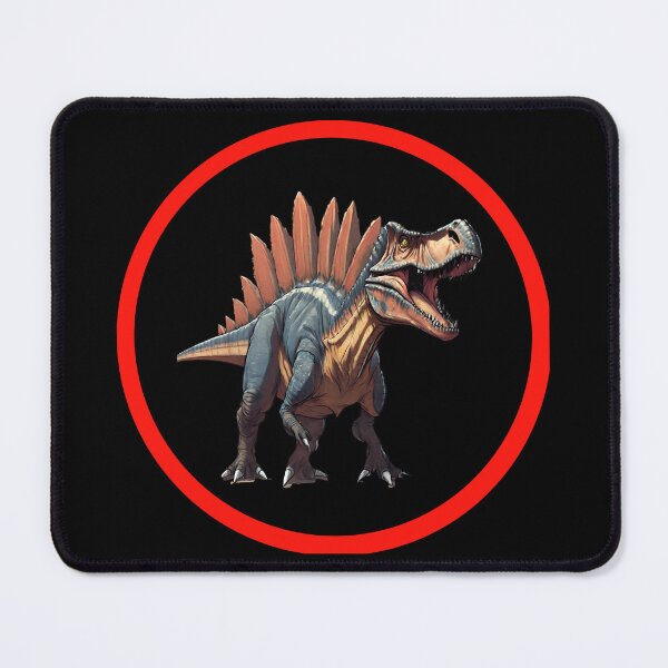 Item preview, Spinosaurus in Black Circle with Red Border designed and sold by FlutterByH.