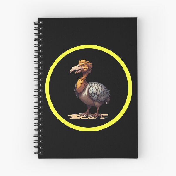 Item preview, Dodo in Black Circle with Yellow Border designed and sold by FlutterByH.