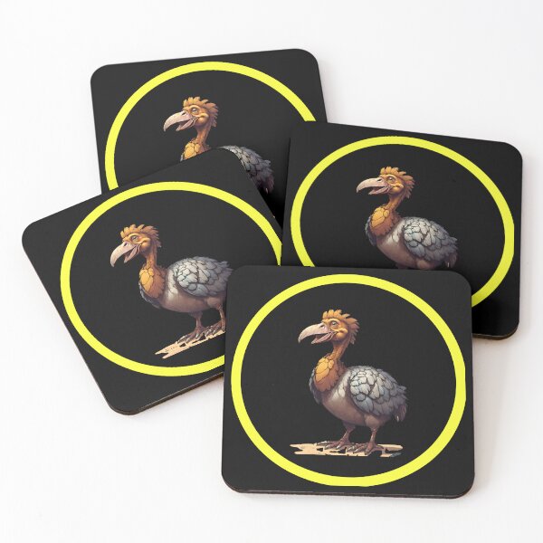 Item preview, Dodo in Black Circle with Yellow Border designed and sold by FlutterByH.