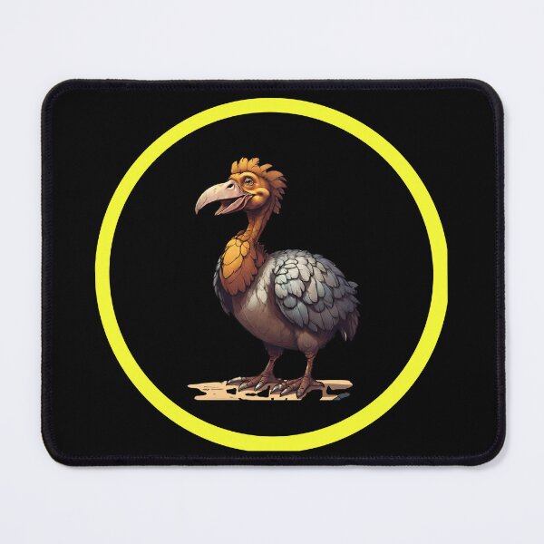 Item preview, Dodo in Black Circle with Yellow Border designed and sold by FlutterByH.