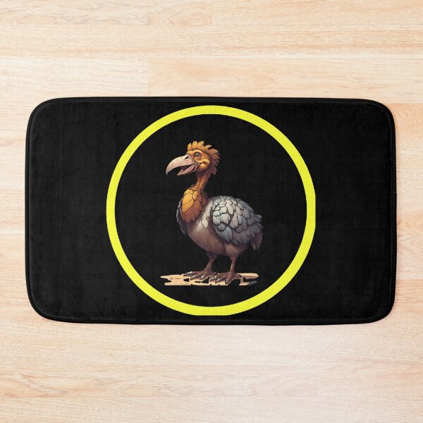 Item preview, Dodo in Black Circle with Yellow Border designed and sold by FlutterByH.