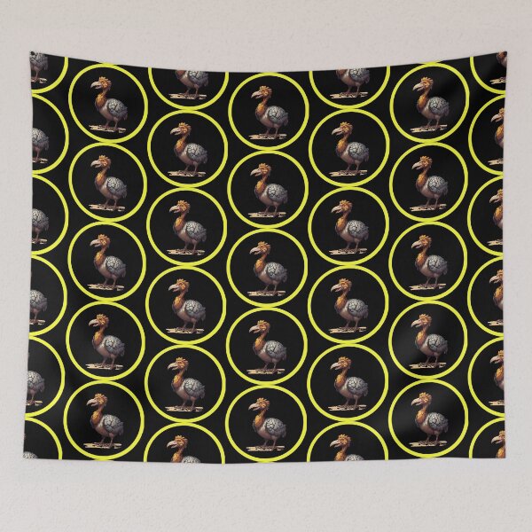 Item preview, Dodo in Black Circle with Yellow Border designed and sold by FlutterByH.