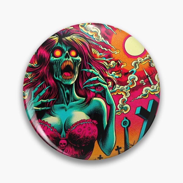 Item preview, Trippy Psychedelic Monstrous Zombie Babe designed and sold by AIPixelMaster.
