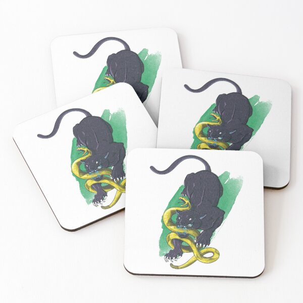 Item preview, Black Panther bitting a Rattlesnake designed and sold by GGCoolDesign.