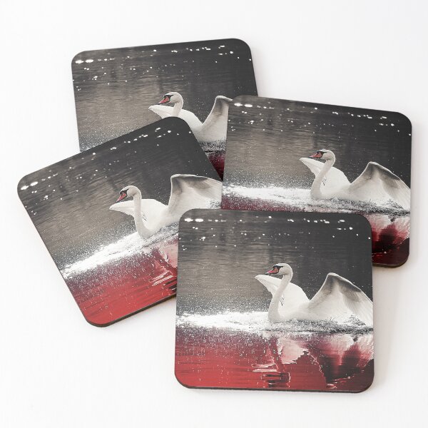 Item preview, A white swan with accents of red designed and sold by ANNblick.