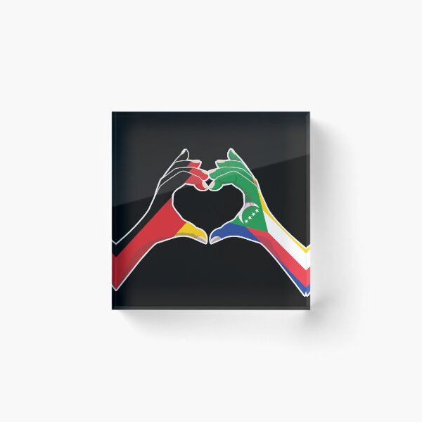 Item preview, Comoros Comorian Germany German Love Heart Peace designed and sold by FlagX.
