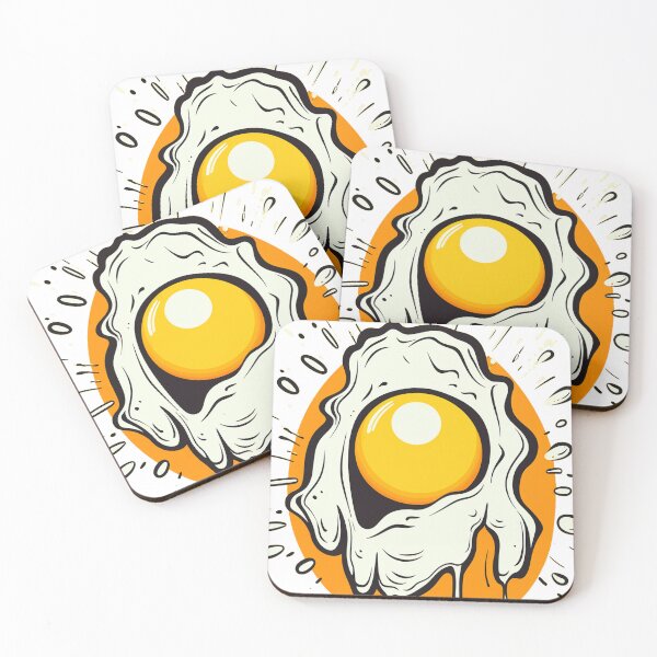 Item preview, Yolk-y Laughs: Adorable Fried Egg - A Breakfast Cartoon Delight designed and sold by griffinequals0c.