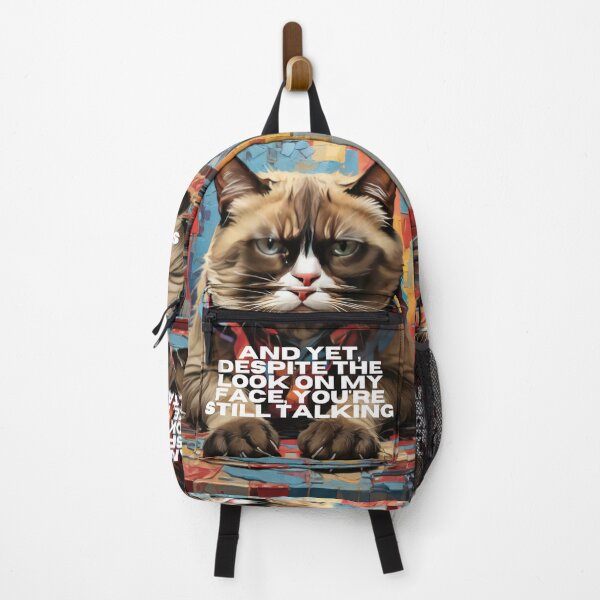 Item preview, Sassy Feline Wisdom: Grumpy Cat Meme - 'And Yet, Despite the Look on My Face, You're Still Talking designed and sold by RvinJo8.