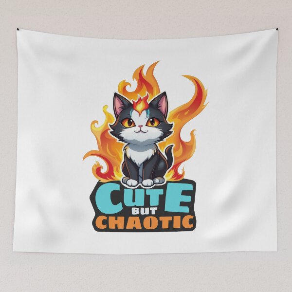 Item preview, Cute but Chaotic Cat designed and sold by Visual Stimulus.