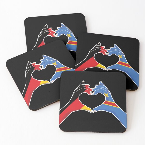Item preview, Congo Congolese Germany German Love Heart Peace designed and sold by FlagX.