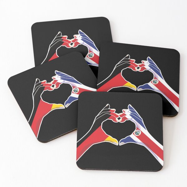 Item preview, Costa Rican Costa Rica Germany German Love Heart Peace designed and sold by FlagX.