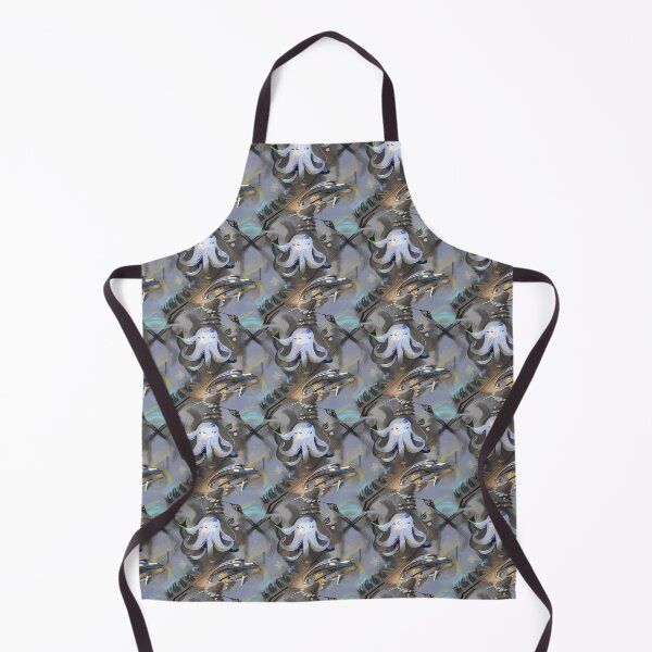 Item preview, Octopus and Spaceship Seamless Pattern designed and sold by sumr8-design.