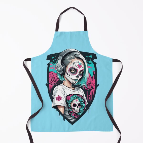 Item preview, Sugar Skull Girl in a Shield Frame designed and sold by A78-Designs.