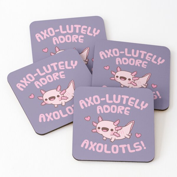 Item preview, Cute Axolotl Axo-lutely Adore Axolotls Pun Humor designed and sold by rustydoodle.