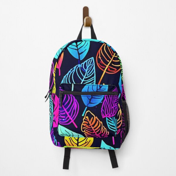 Item preview, Electrifying Nature: Neon Leaves in Mesmerizing Pattern designed and sold by Health And Fitness Posts e-Store.