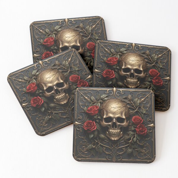 Item preview, Gothic Skull Rose Mug - Dark Elegance  designed and sold by PandaTShirtShop.