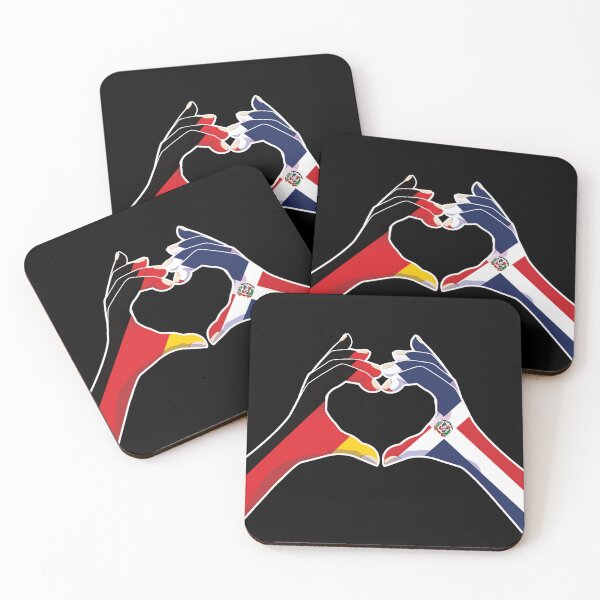Item preview, Dominican Republic Germany German Love Heart Peace designed and sold by FlagX.