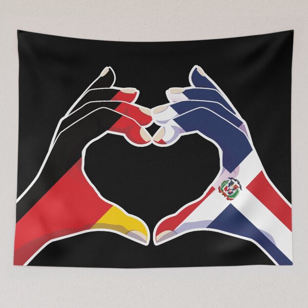 Item preview, Dominican Republic Germany German Love Heart Peace designed and sold by FlagX.
