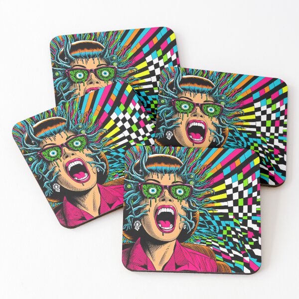 Artikelvorschau, Trippy psychedelischer außerirdischer Gehirnparasit entworfen und verkauft von AIPixelMaster.