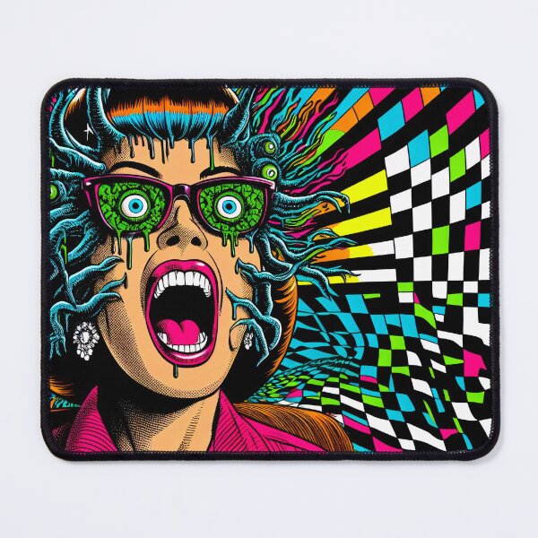Artikelvorschau, Trippy psychedelischer außerirdischer Gehirnparasit entworfen und verkauft von AIPixelMaster.