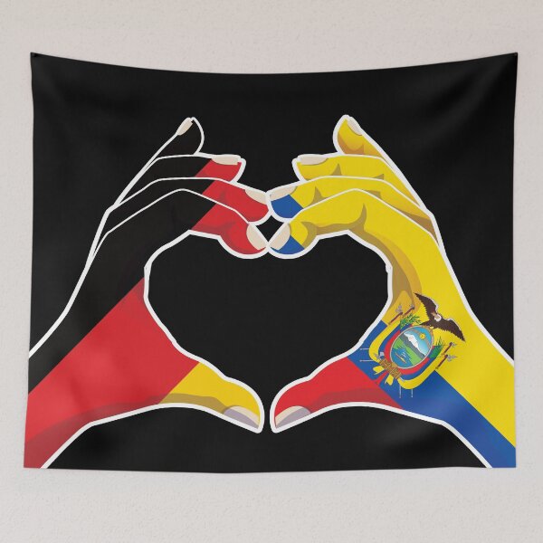 Item preview, Ecuador Ecuadorian Germany German Love Heart Peace designed and sold by FlagX.