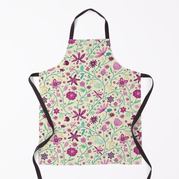 Artikelvorschau, Chintz-Blumenmuster in pink und smaragdgrün auf gelb entworfen und verkauft von colorofmagic.