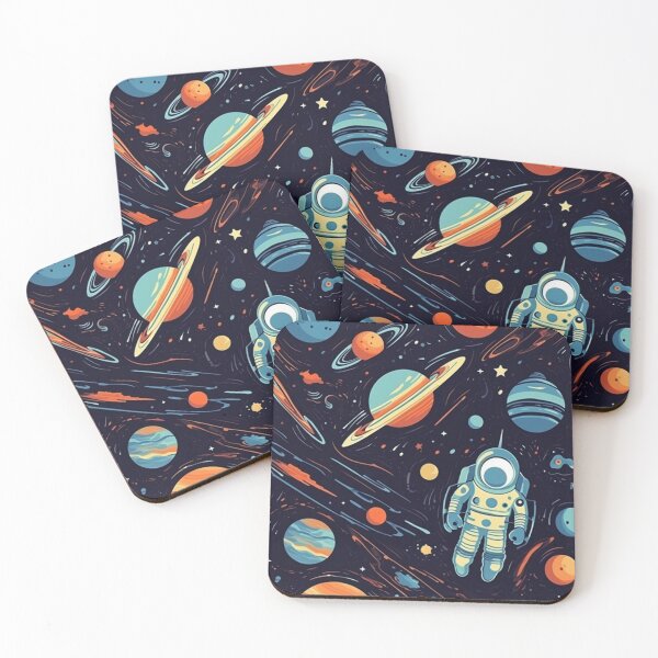 Item preview, Galactic Whimsy: Astronaut Cats and Aliens in Outer Space Adventure designed and sold by griffinequals0c.