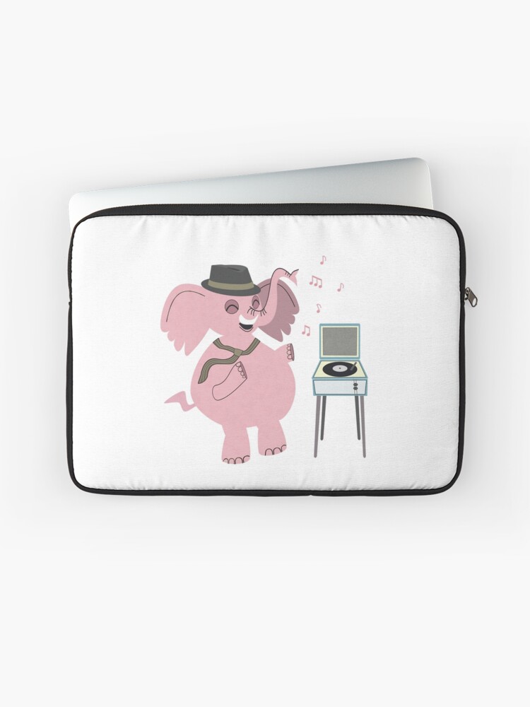 Thumbnail 1 of 2, Laptop Sleeve, Retro Pink Elephant designed and sold by CarlaBaremb.
