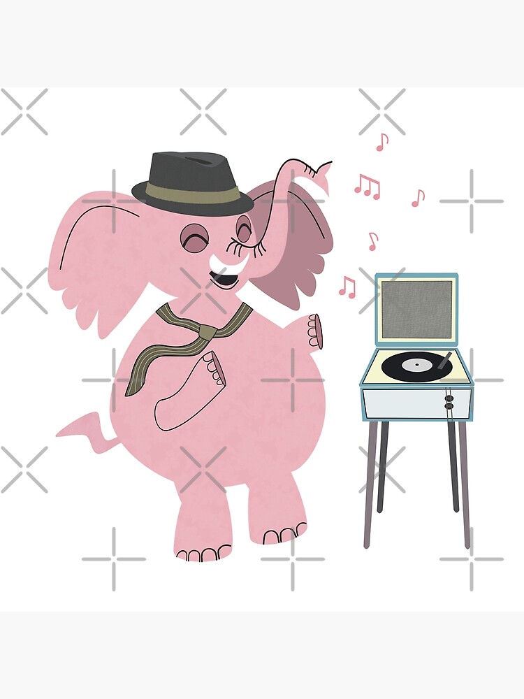 Thumbnail 2 of 2, Tote Bag, Retro Pink Elephant designed and sold by CarlaBaremb.