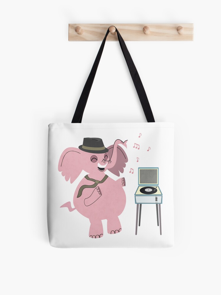 Thumbnail 1 of 2, Tote Bag, Retro Pink Elephant designed and sold by CarlaBaremb.