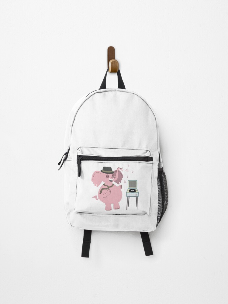 Thumbnail 1 of 3, Backpack, Retro Pink Elephant designed and sold by CarlaBaremb.