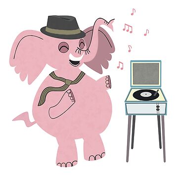 Artwork thumbnail, Retro Pink Elephant by CarlaBaremb