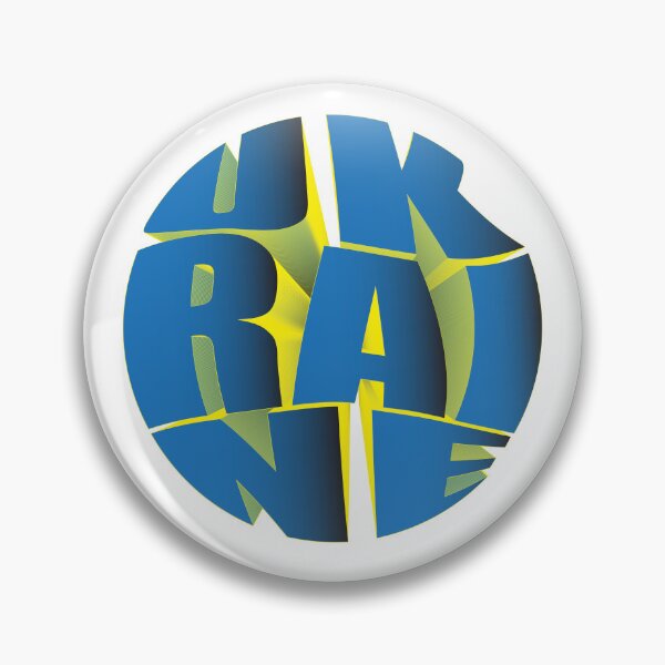 Item preview, Inscription Ukraine 3D Blue Yellow Colors Ukrainian Flag  designed and sold by Aide.