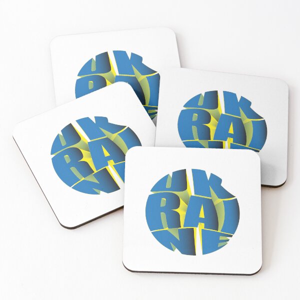 Item preview, Inscription Ukraine 3D Blue Yellow Colors Ukrainian Flag  designed and sold by Aide.