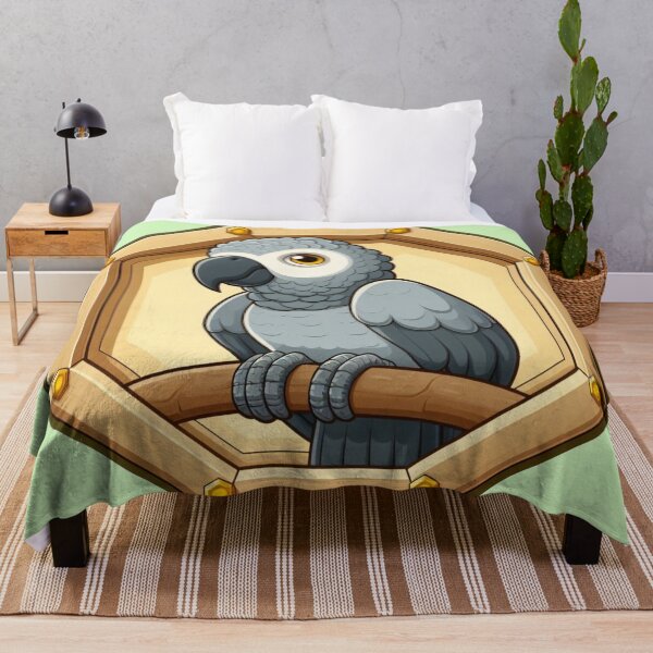 Item preview, African Grey Macaw Parrot Bird Cartoon Illustration Sweet designed and sold by CoffeeIsATrip.
