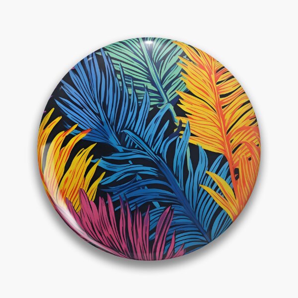 Item preview, Colorful tropical palm fronds print designed and sold by dcrc.